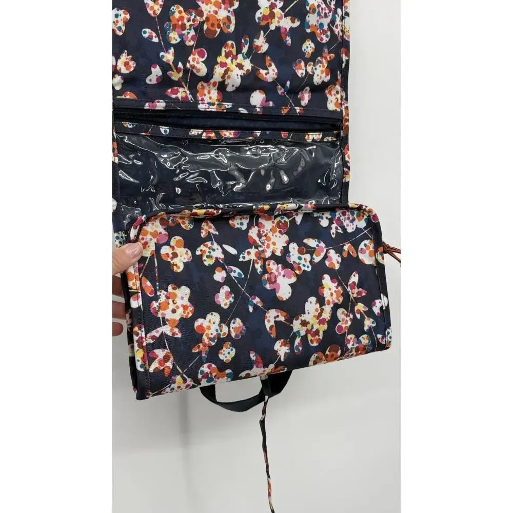 Vera Bradley Lighten Up Hanging Travel Organizer Cut Vines Navy Floral Toiletry